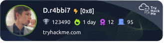 TryHackMe Badge - D.r4bbi7