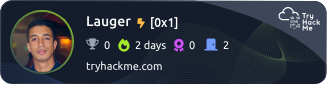 TryHackMe badge for Lauger