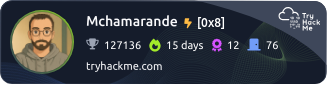 TryHackMe badge - Mchamarande