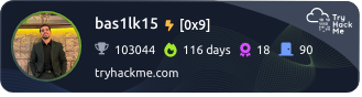 TryHackMe Badge for bas1lk15