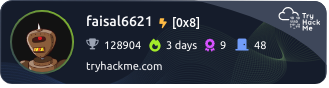 faisal6621 on tryhackme.com